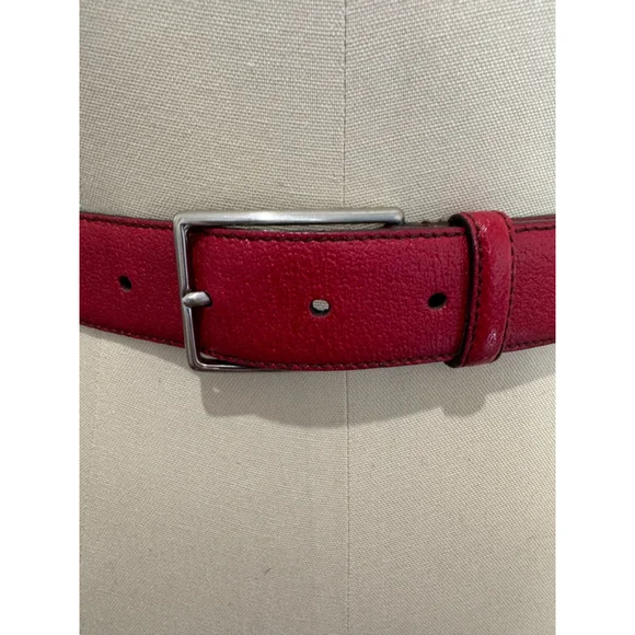 Prada | Accessories | Womens Prada Belt Size M Red Pebble 